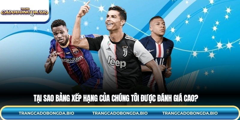 Tại sao bảng xếp hạng của chúng tôi được đánh giá cao?